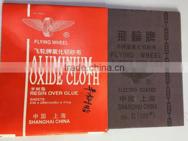 high quality 9'*11' aluminum oxide abrasive cloth for metal polishing and cleaning