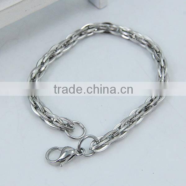 Stainless steel cuban link bracelets bangles gold plated customize bracelets