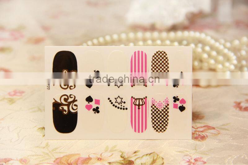 2016 black custom long nail stencils