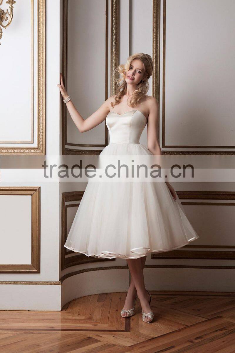 (MY8800) MARRY YOU Sweetheart Simple Short Western Wedding Dresses 2016