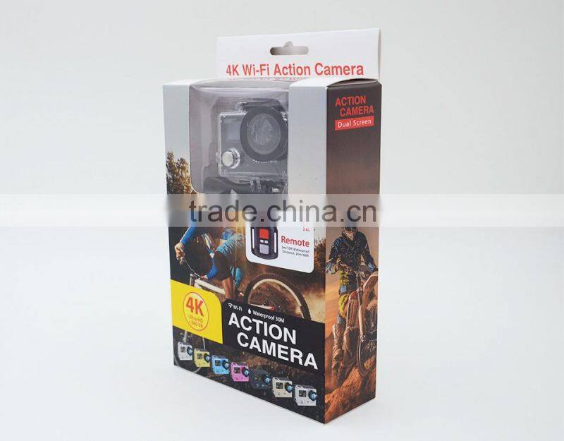 Be Unique !! Ausek Dual Lens 4K 30fps Wifi Sport Camera 2.4G Action Camera