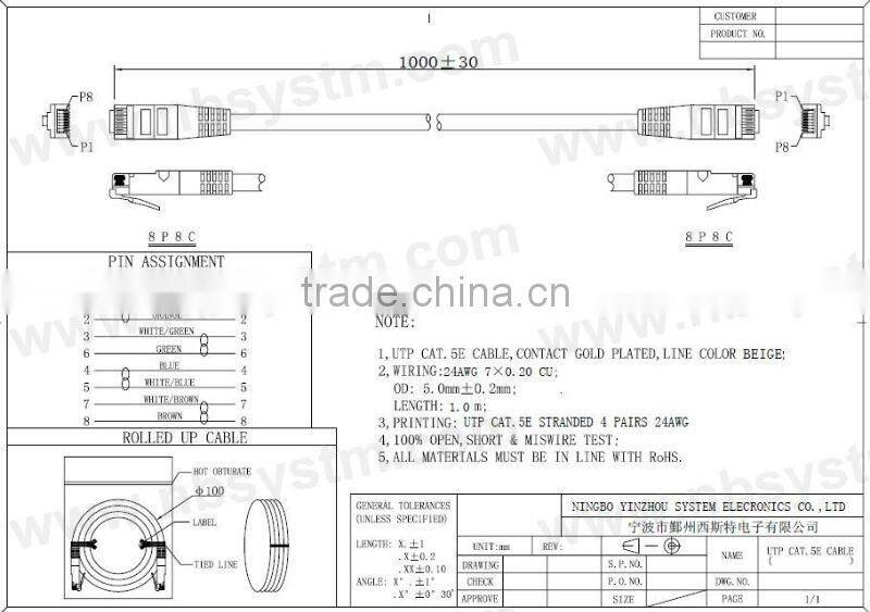 UTP STP Cat5e Cat6 Patch Cord