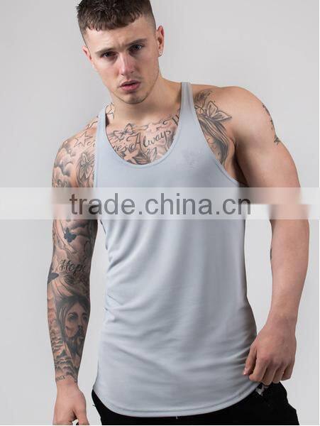Custom bodybuilding gym tank top muscle fit tank top mens cotton tank top