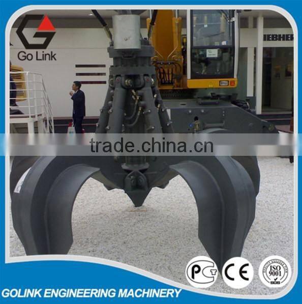 Excavator grapple for scrap or stones hydraulic scrap grab