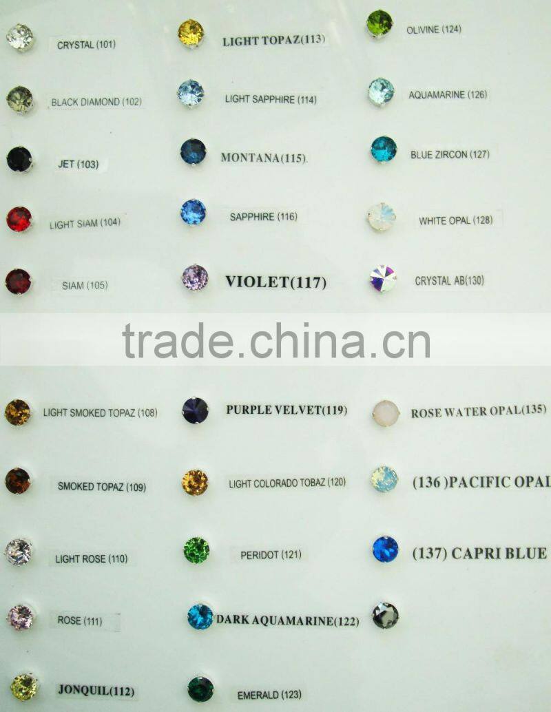 Blank sew on jewels rhinestones with metal claw settings strass crystal beads for jewelry maker