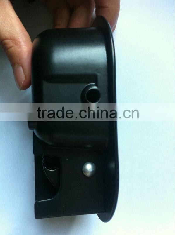 Car door flapper style recliner release handle long