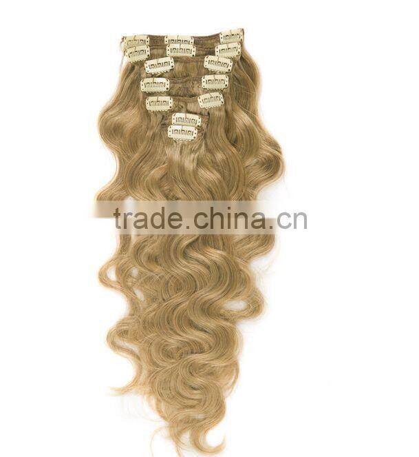 2015 new wholesale high quality clip on human hair extension
