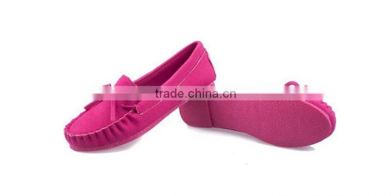 2015 New Trendy Casual Flat Heel Shoes Bow Knot Round Toe Slip Candy Color Loafer Shoes Autumn Comfortable Women Shoes
