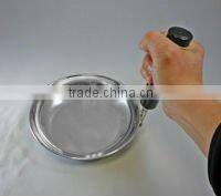 Kitchenware Saute Pan with Wood Vertical handle for Japanese rice bowl dish