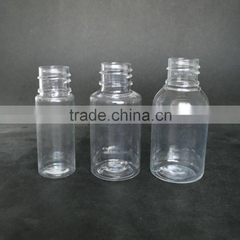 PET 20ml Transparent common cylinder plastic glue bottle with black frosted Glue flat rod spatula cap