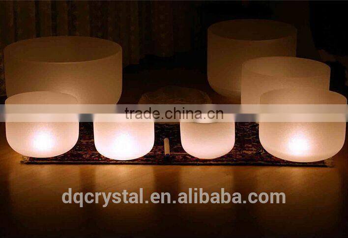 Frosted Chakra Crystal Singing Bowl