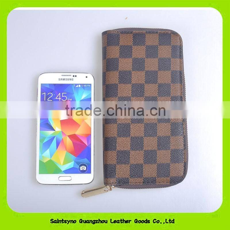 16793 Stock purse!! Good quality grid pattern PU leather purse