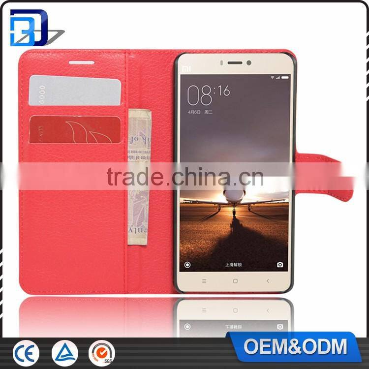 Cell Phone Case For Xiaomi Mi4S , Wallet PU Leather Flip Cover Case For Xiaomi Mi4S mobile phones accessories