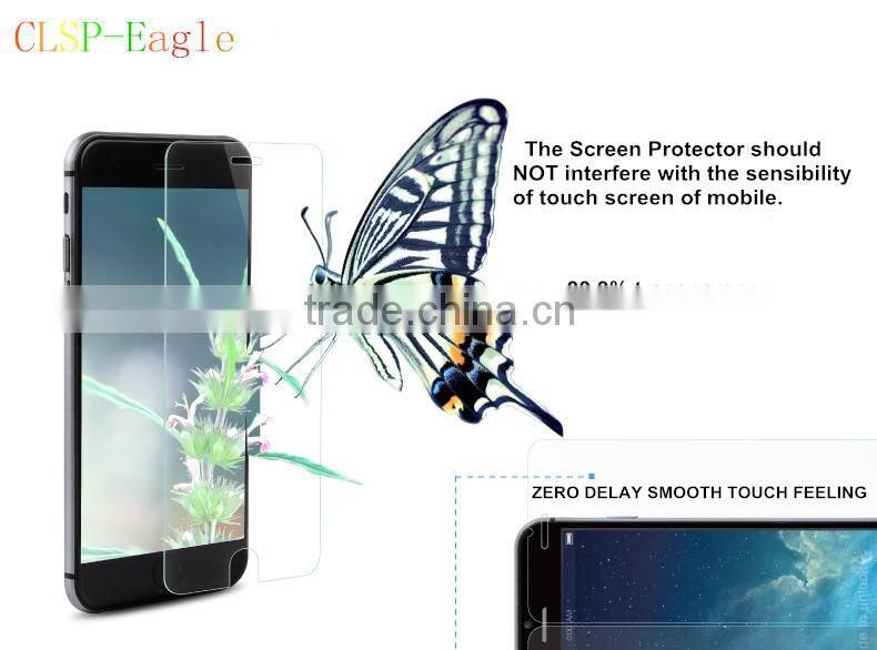 Rounded edge 0.33mm factory wholesales 9H glass screen protector for iphone 6s