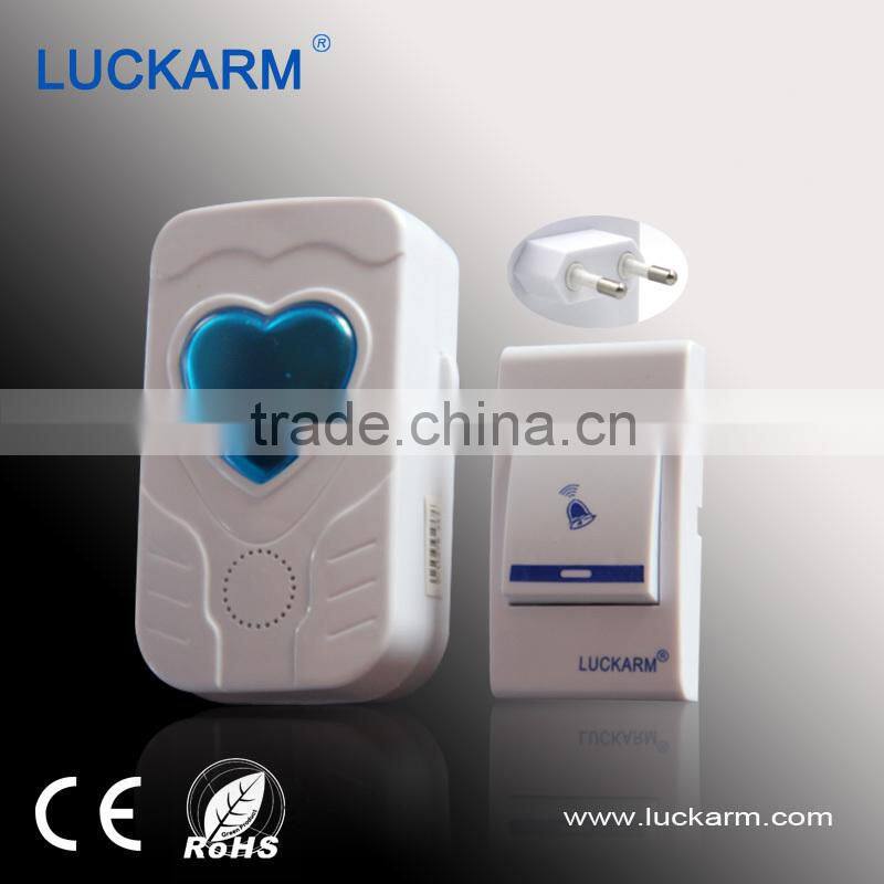 AC power 220v plug in decorative heart luckarm lowes wireless doorbell for apartments
