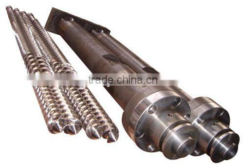 Plastic extruder parallel twin screw and barrel for floor/board extrusion line