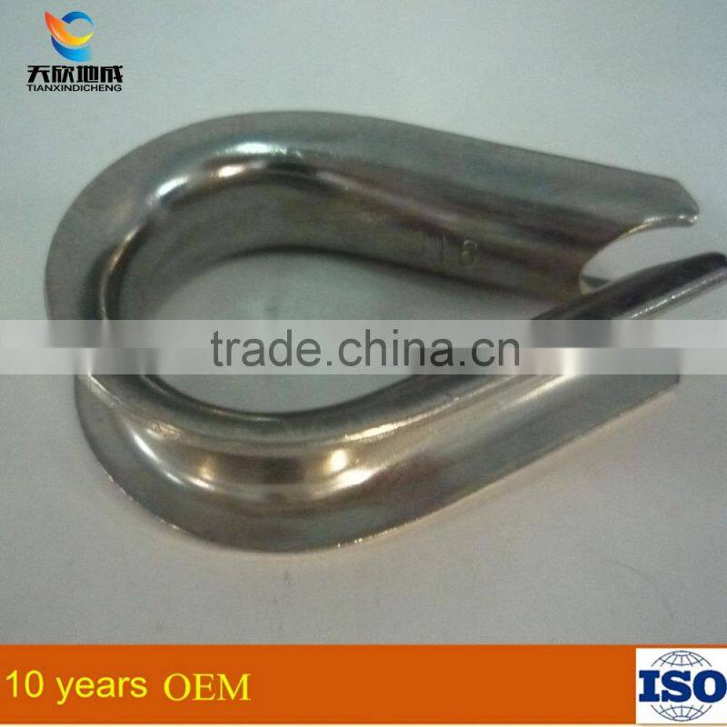 High quality Polished Stainless Steel electrical Wire Rope Thimble