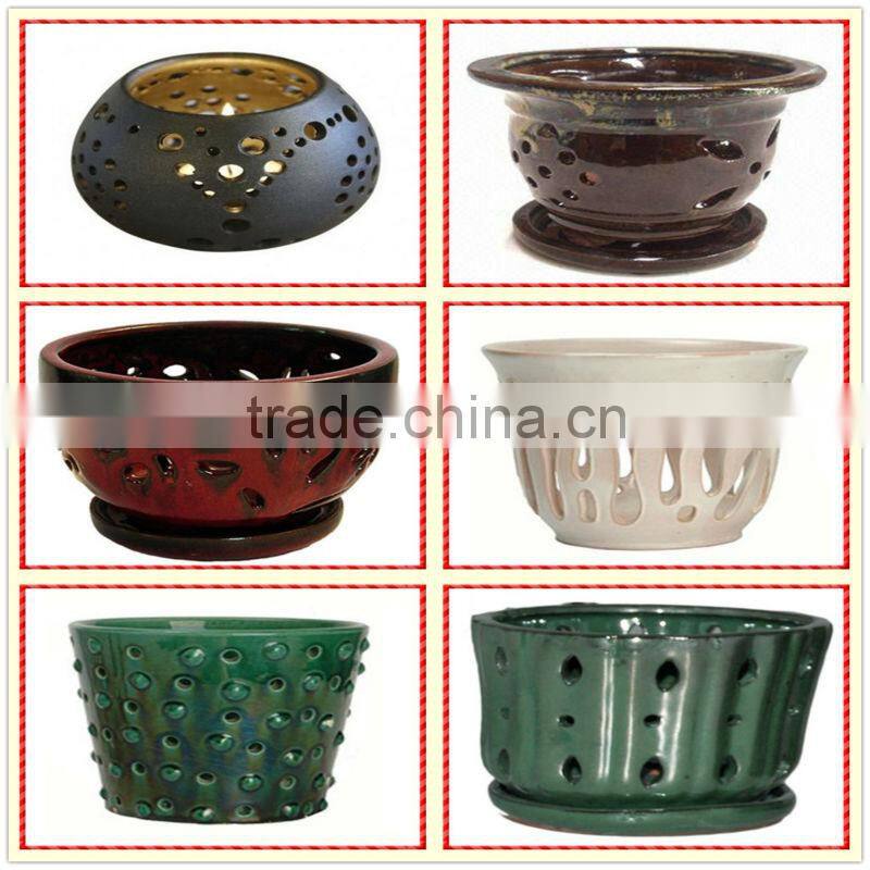 Promotional high grade wholesle Ceramic Orchid Pot