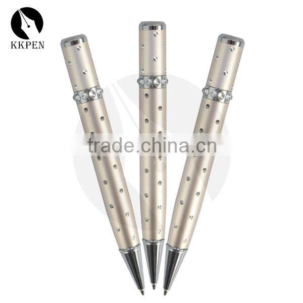 KKPEN Promotional Aluminium Cheap Perfume ball pen with crystal
