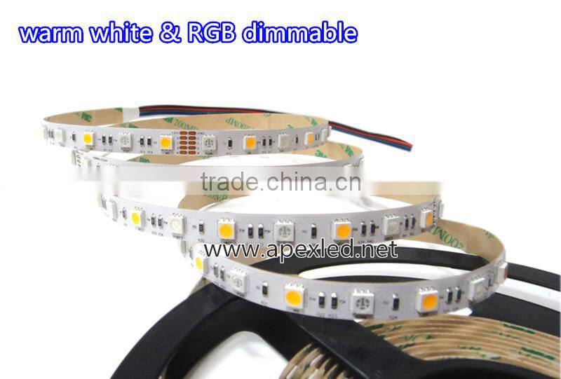 warm white + RGB dimmable led strip