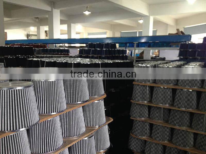 Universal car air filter with clamp