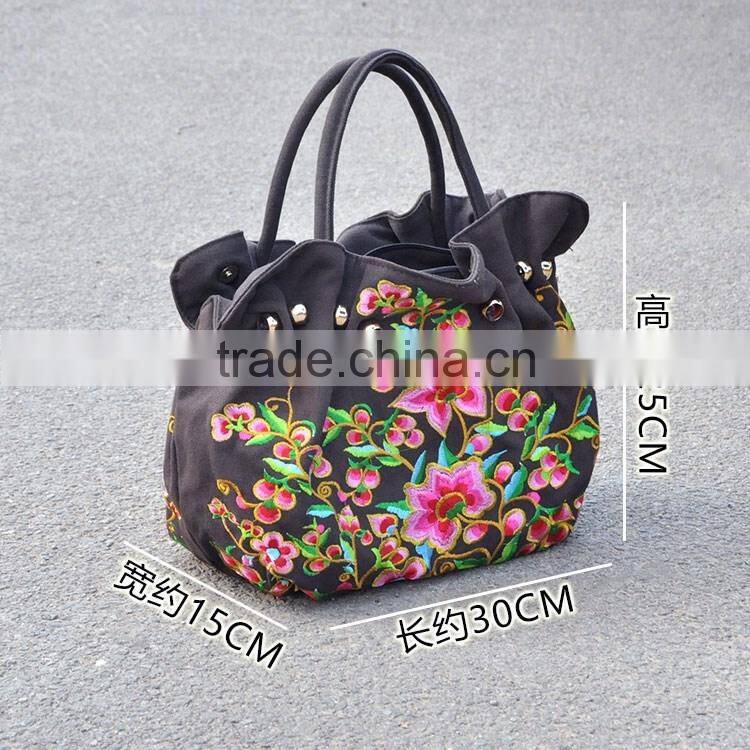 Vintage handbags shoulder bag big size for ladies high quality canvas handbag women