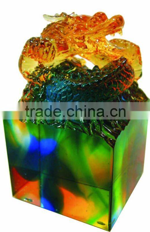 crystal gift - chinese dragon offocial seals --BS137