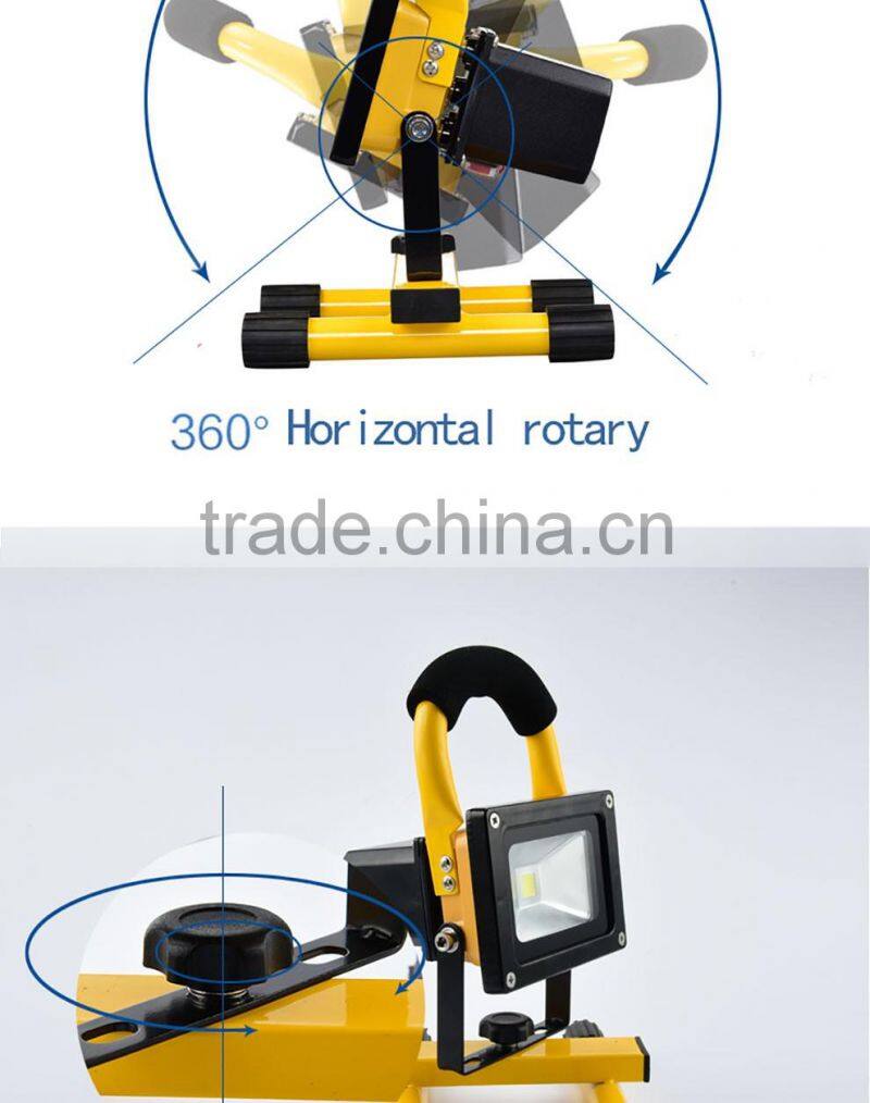hand held work lamp rechargeable 10w flood light