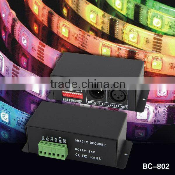 BC-802-2801 DC5V-24V WS2801 DMX512 decoder led DMX controller WS2803