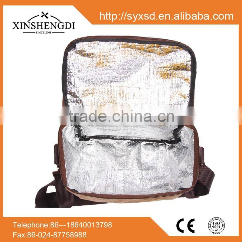 New design candy big insulated fabric 100% cotton quilted ladies Kraft Paper Shoulder Bag