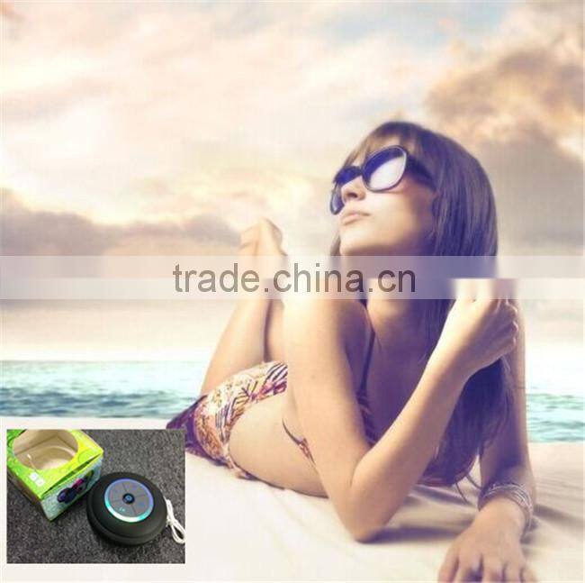 Music mini bluetooth speaker, subwoofer speaker with 5W Speaker/Suction Cup/Mic/Hands-Free Speakerphone