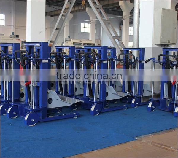 Manual Hydraulic Roll Lifter Machinery,Plastic Film Roll Work Positioner Lifter Equipment,Polyethylene Sheet Roll Stacker Carrie