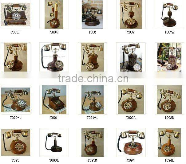 Antique wooden telephone for home decoration