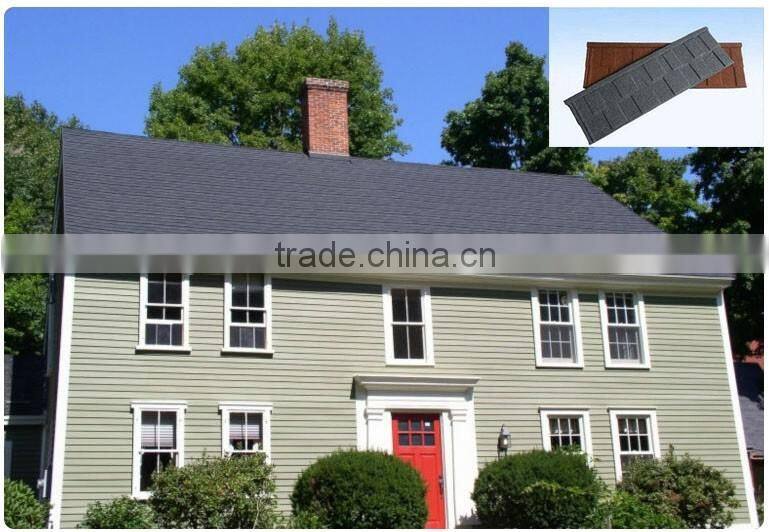 2016 Trade assurance Donyue stone coated aluminum metal roof tile price , shingle roof tile