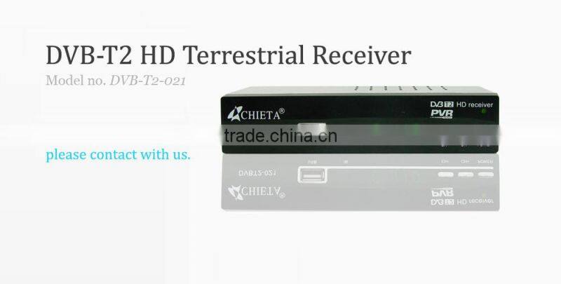 Remote Control Multi-function Digital Terrestrial TV Receiver Set Top Box DVB-T2 MPEG2&MPEG4 Decoder