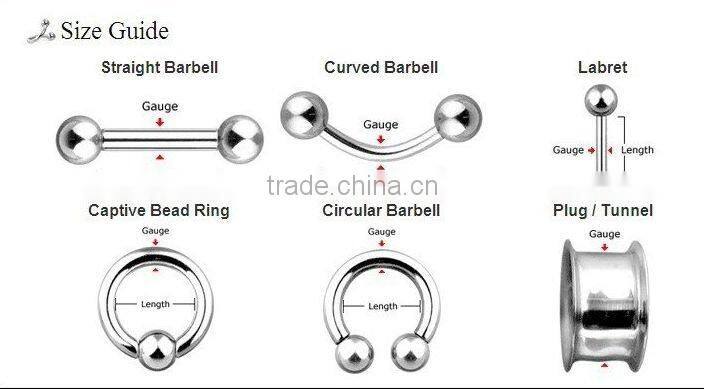 Silicone ear plug body jewelry, fashion flexible ear tunnel piercing jewelry