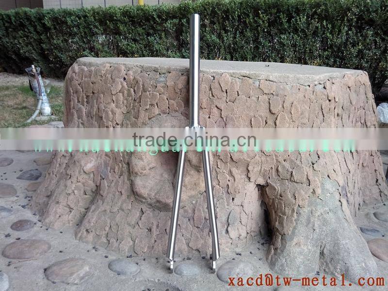 titanium road bike fork with handing brush finished made in China road bike fork