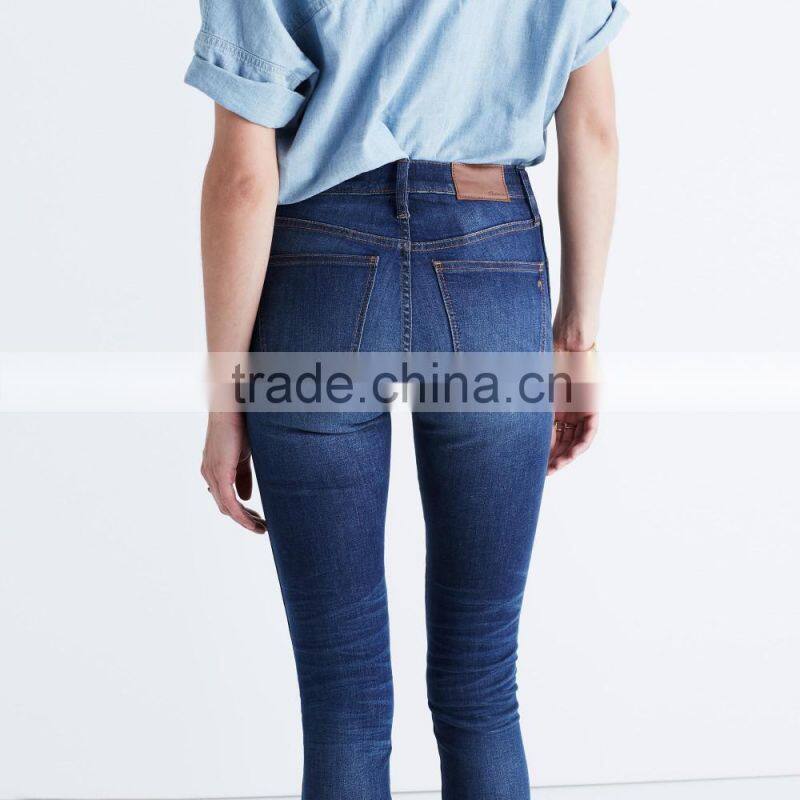 Newest Slim Leg Woman Jeans Bangladesh for Lady