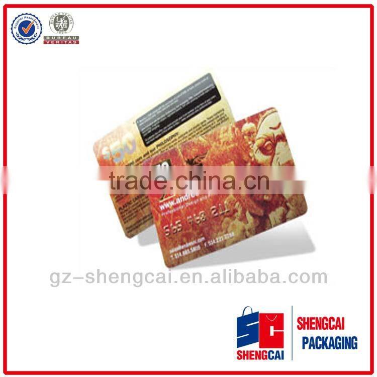 High quality embossed custom hard plastic cards