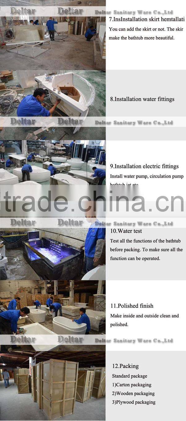 1800mm 2 person indoor hot tub, two side glass bathtub, freestanding bathtub popular acrylic bathtubs