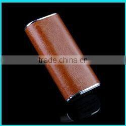2016 new mini leather 2600mah usb portable power bank with ce fcc rohs