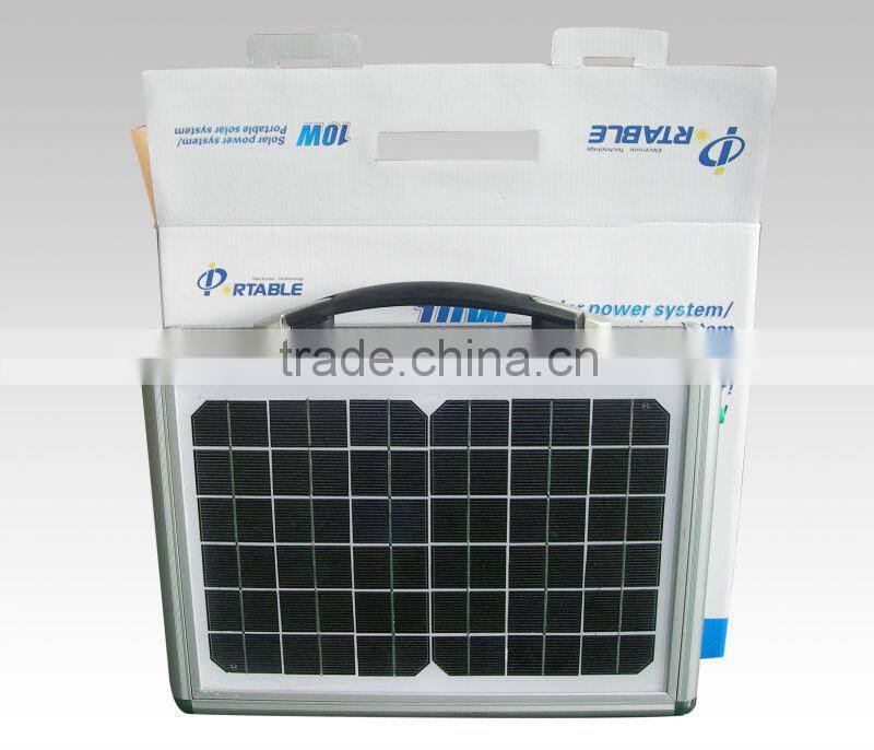 10W solar generator aluminuim aplloy case portqable solar energy home system