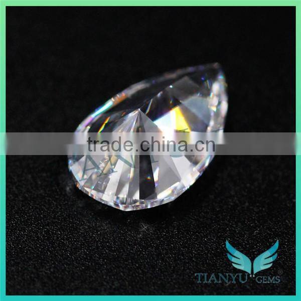 Hot Sale Artificial CZ Gemstones Wholesale 6*8 White Heat Pear Cut Loose Cubic Zircon Price Free Samples