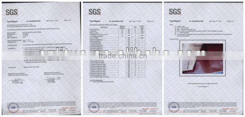 wood grain pvc furniture lamination film for door