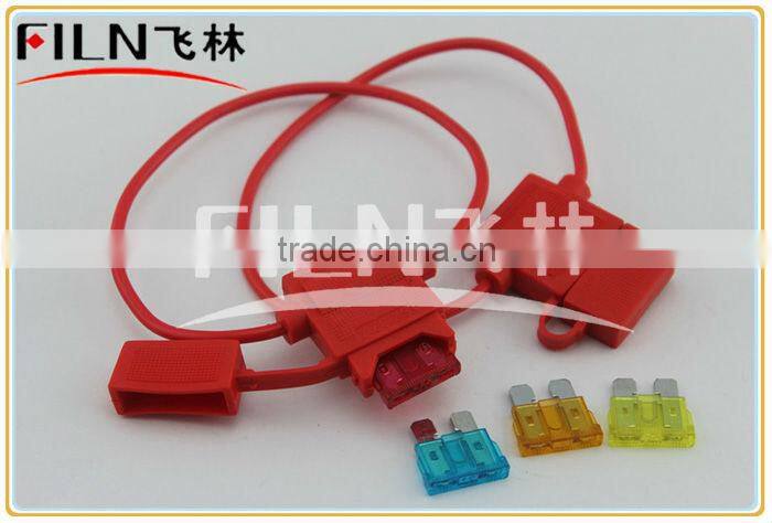 red rubber 20A in-line car fuse holder 250VAC