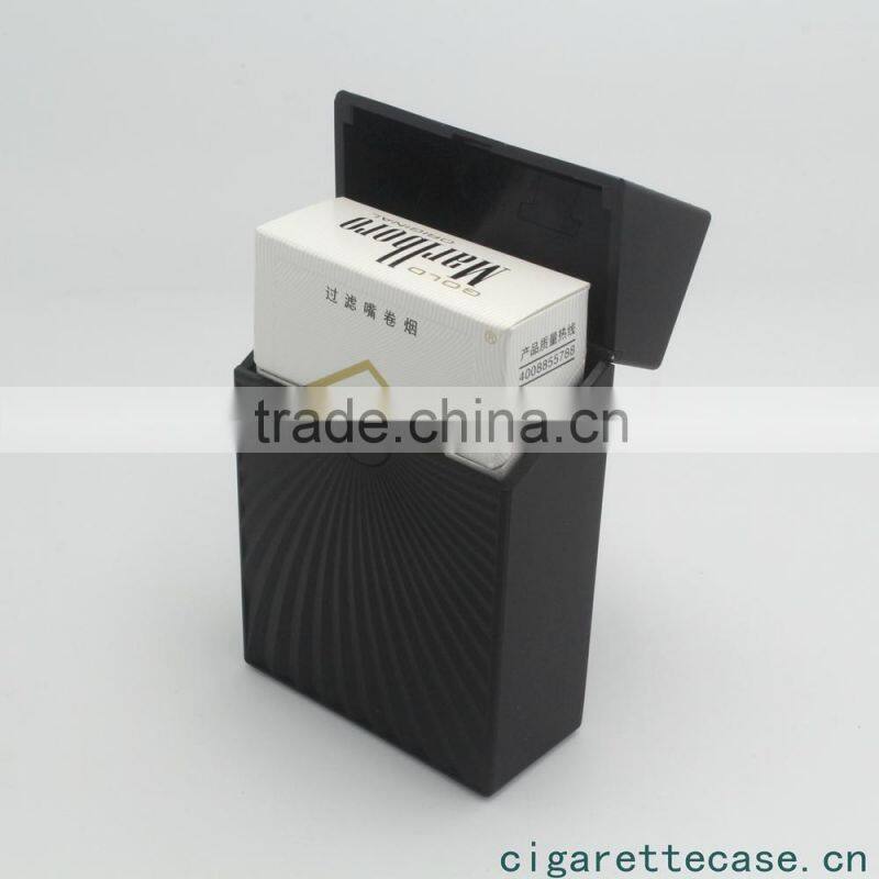 new plastic cigarette case with novely push button wave surface design for 20s king size full pack