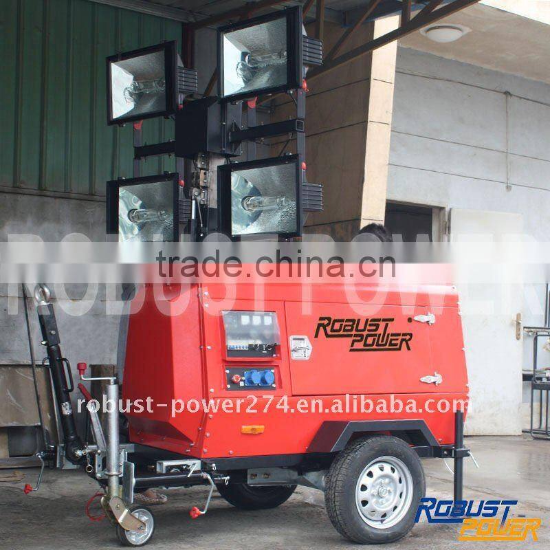 Mobile Light Tower powered by KUBOTA DIESEL ENGINE
