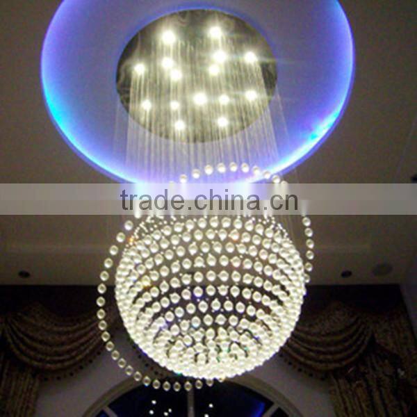 Large-scale place decoration color changeable chandelier pendant light