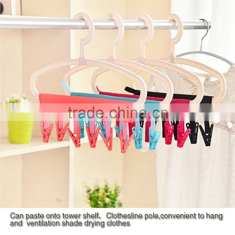 Cloth Hangers Folding Hangers Portable Pant Hangers Outdoor Camping Folding Hangers Plastic Clothing Travel Foldable Hanger