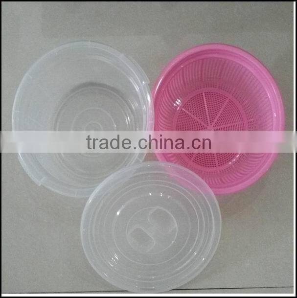 Round plastic washing rice basket